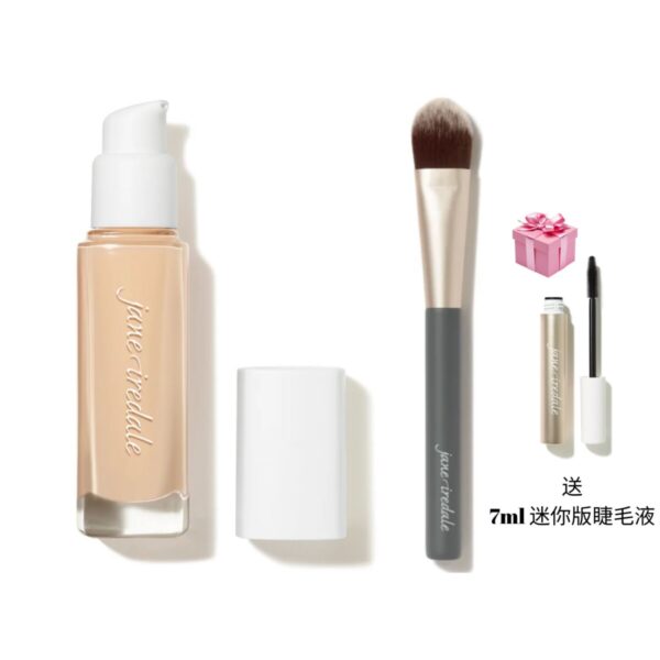 Jane Iredale Foundation and Brush Combo 蘋果水光瓶粉底液加掃優惠套裝 (*再送迷你睫毛液)